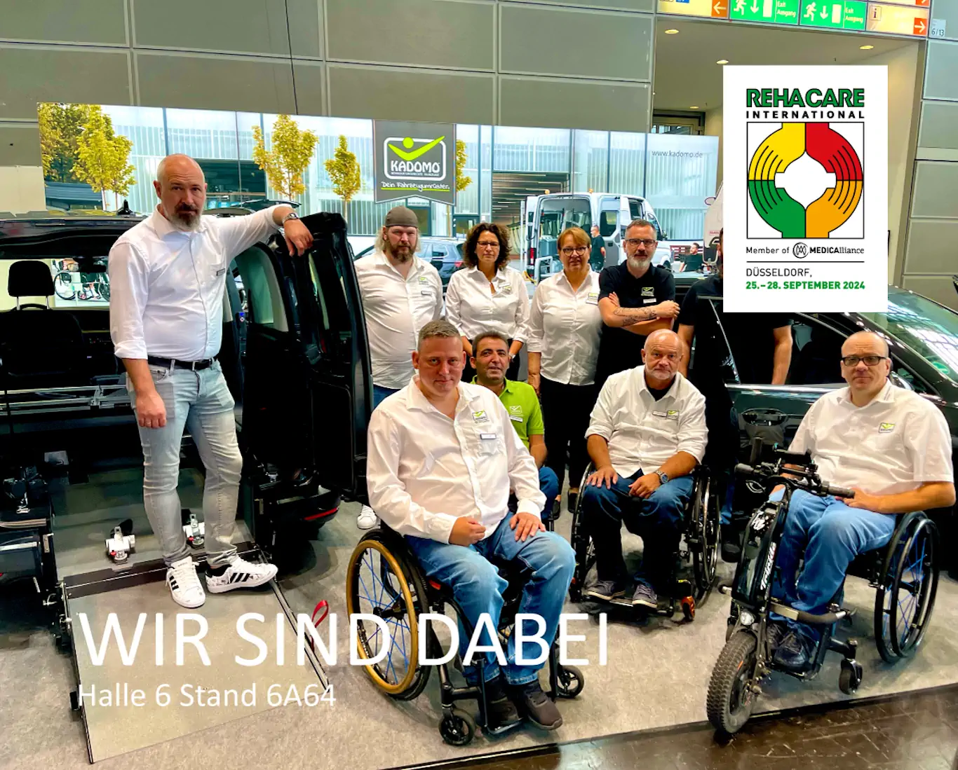 Das KADOMO Team freut sich auf die RehaCare 2024